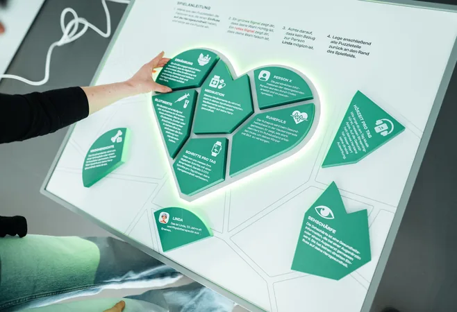 Leuchtendes Puzzle-Exponat zu Gesundheitsdaten für das BIPS auf der MS Wissenschaft